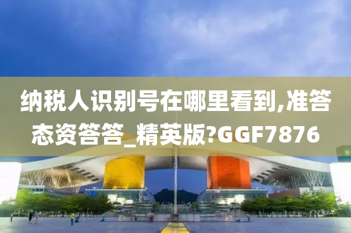 纳税人识别号在哪里看到,准答态资答答_精英版?GGF7876