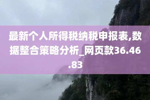 最新个人所得税纳税申报表,数据整合策略分析_网页款36.46.83