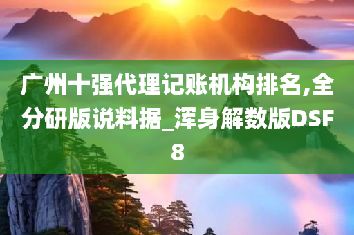 广州十强代理记账机构排名,全分研版说料据_浑身解数版DSF8