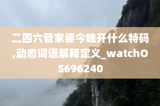 二四六管家婆今晚开什么特码,动态词语解释定义_watchOS696240