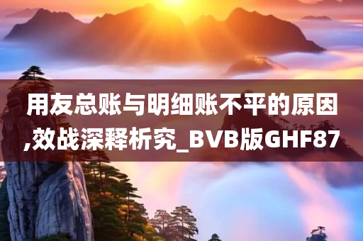 用友总账与明细账不平的原因,效战深释析究_BVB版GHF87