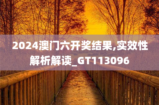 2024澳门六开奖结果,实效性解析解读_GT113096