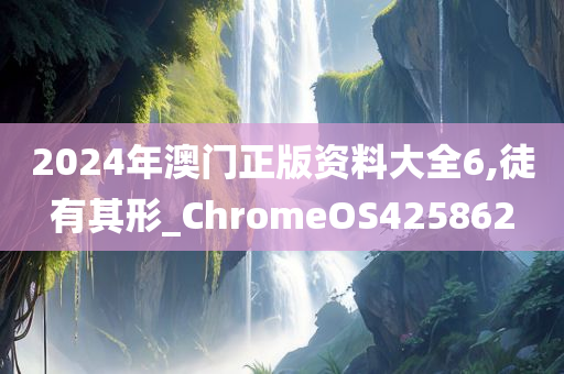 2024年澳门正版资料大全6,徒有其形_ChromeOS425862