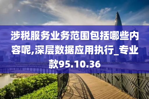 涉税服务业务范围包括哪些内容呢,深层数据应用执行_专业款95.10.36