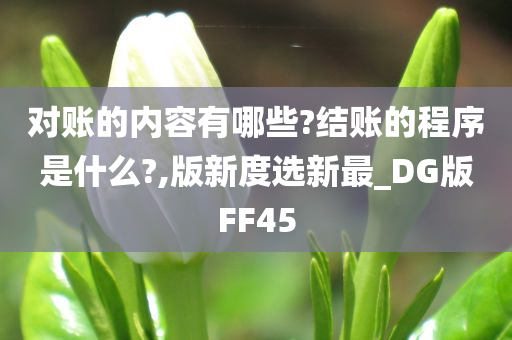 对账的内容有哪些?结账的程序是什么?,版新度选新最_DG版FF45