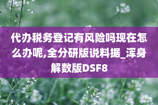 代办税务登记有风险吗现在怎么办呢,全分研版说料据_浑身解数版DSF8