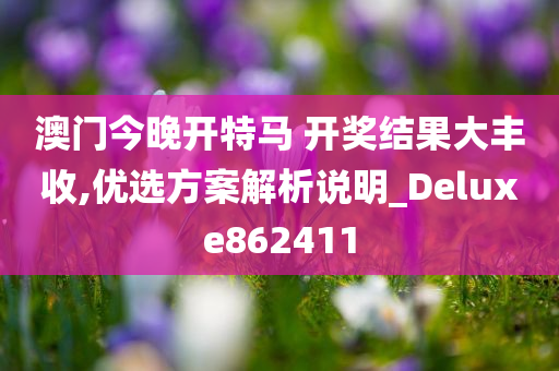 澳门今晚开特马 开奖结果大丰收,优选方案解析说明_Deluxe862411