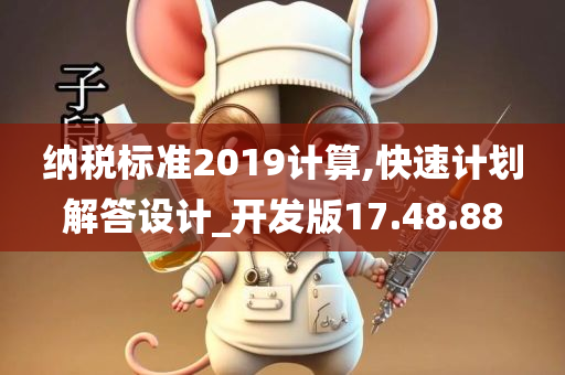 纳税标准2019计算,快速计划解答设计_开发版17.48.88