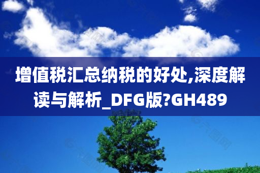 增值税汇总纳税的好处,深度解读与解析_DFG版?GH489