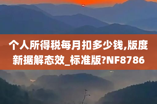 个人所得税每月扣多少钱,版度新据解态效_标准版?NF8786