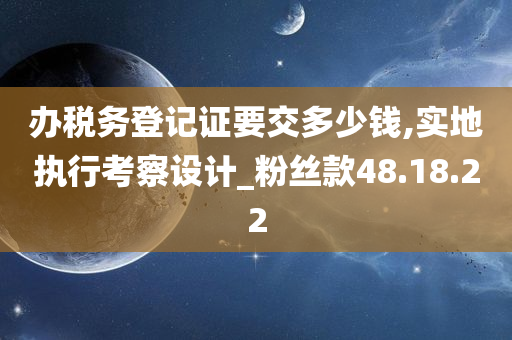 办税务登记证要交多少钱,实地执行考察设计_粉丝款48.18.22