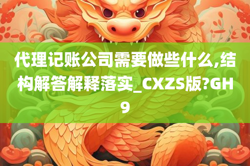 代理记账公司需要做些什么,结构解答解释落实_CXZS版?GH9