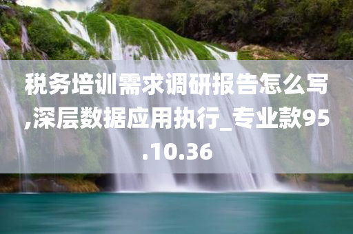 税务培训需求调研报告怎么写,深层数据应用执行_专业款95.10.36