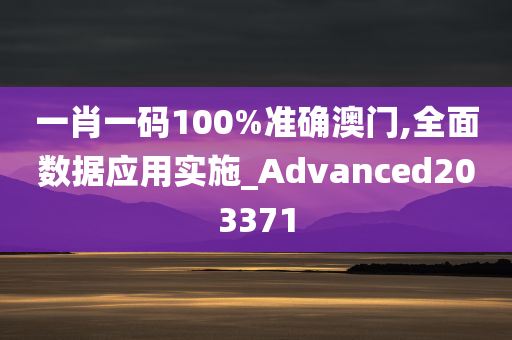 一肖一码100%准确澳门,全面数据应用实施_Advanced203371