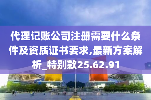 代理记账公司注册需要什么条件及资质证书要求,最新方案解析_特别款25.62.91