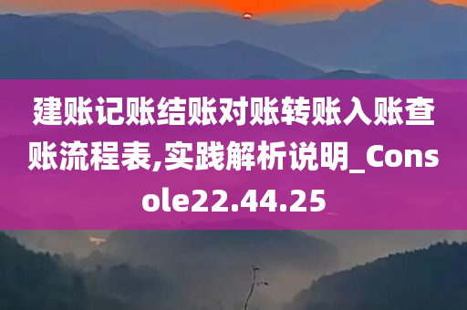 建账记账结账对账转账入账查账流程表,实践解析说明_Console22.44.25