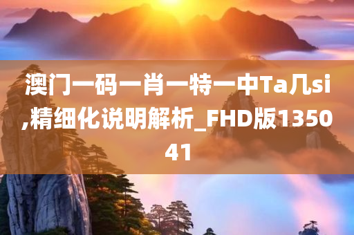 澳门一码一肖一特一中Ta几si,精细化说明解析_FHD版135041