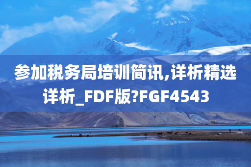 参加税务局培训简讯,详析精选详析_FDF版?FGF4543