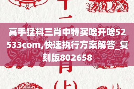 高手猛料三肖中特买啥开啥52533com,快速执行方案解答_复刻版802658