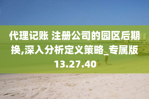 代理记账 注册公司的园区后期换,深入分析定义策略_专属版13.27.40