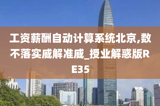 工资薪酬自动计算系统北京,数不落实威解准威_授业解惑版RE35