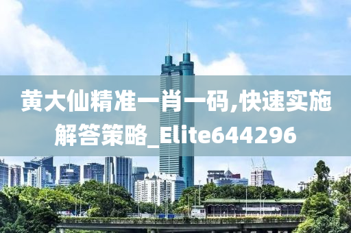 黄大仙精准一肖一码,快速实施解答策略_Elite644296