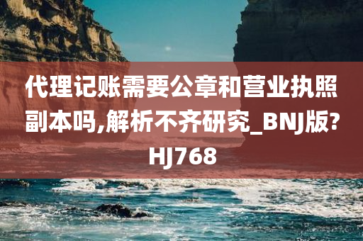 代理记账需要公章和营业执照副本吗,解析不齐研究_BNJ版?HJ768