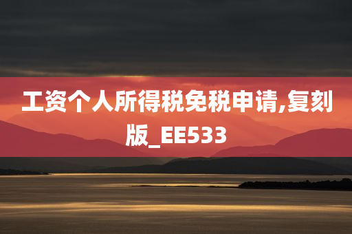 工资个人所得税免税申请,复刻版_EE533