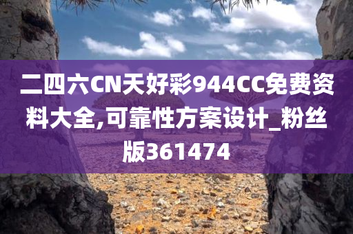 二四六CN天好彩944CC免费资料大全,可靠性方案设计_粉丝版361474