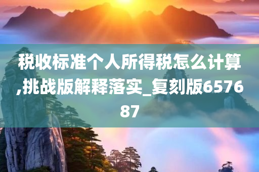 税收标准个人所得税怎么计算,挑战版解释落实_复刻版657687