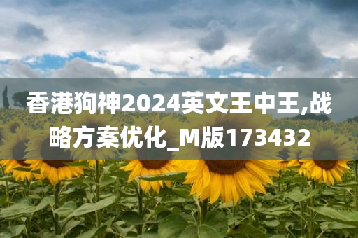 香港狗神2024英文王中王,战略方案优化_M版173432