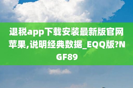 退税app下载安装最新版官网苹果,说明经典数据_EQQ版?NGF89