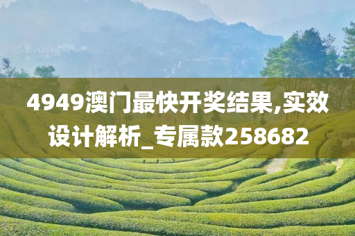 4949澳门最快开奖结果,实效设计解析_专属款258682