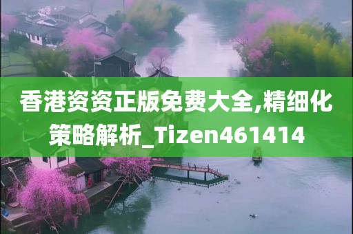 香港资资正版免费大全,精细化策略解析_Tizen461414