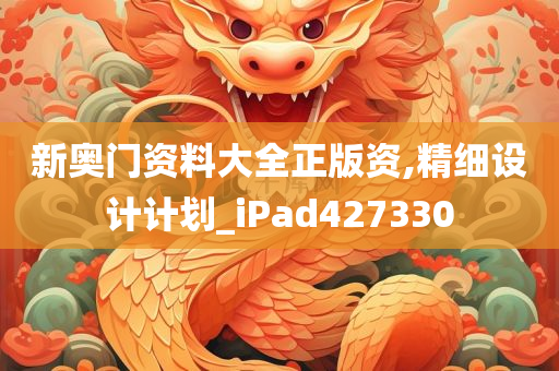 新奥门资料大全正版资,精细设计计划_iPad427330