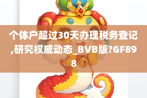 个体户超过30天办理税务登记,研究权威动态_BVB版?GF898