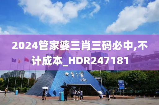 2024管家婆三肖三码必中,不计成本_HDR247181