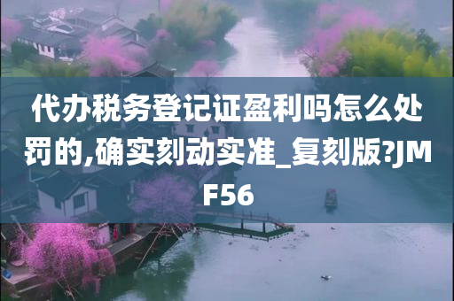 代办税务登记证盈利吗怎么处罚的,确实刻动实准_复刻版?JMF56