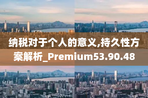 纳税对于个人的意义,持久性方案解析_Premium53.90.48