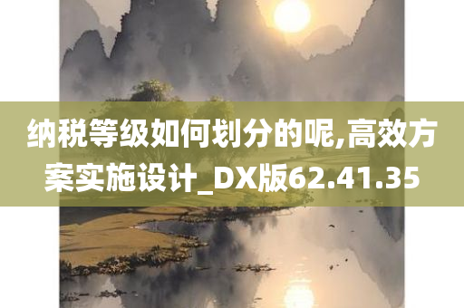 纳税等级如何划分的呢,高效方案实施设计_DX版62.41.35