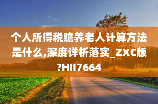 个人所得税赡养老人计算方法是什么,深度详析落实_ZXC版?HII7664