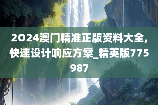 2O24澳门精准正版资料大全,快速设计响应方案_精英版775987