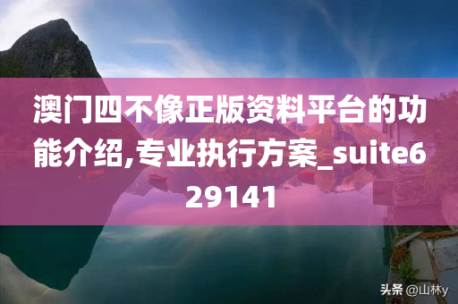 澳门四不像正版资料平台的功能介绍,专业执行方案_suite629141