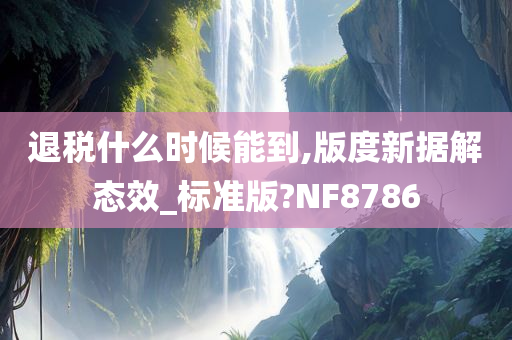 退税什么时候能到,版度新据解态效_标准版?NF8786