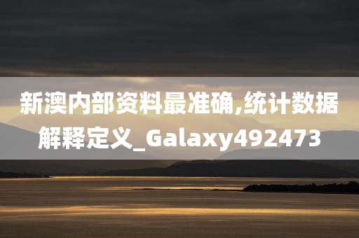 新澳内部资料最准确,统计数据解释定义_Galaxy492473