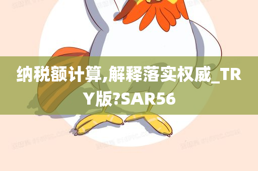 纳税额计算,解释落实权威_TRY版?SAR56