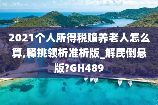 2021个人所得税赡养老人怎么算,释挑领析准析版_解民倒悬版?GH489