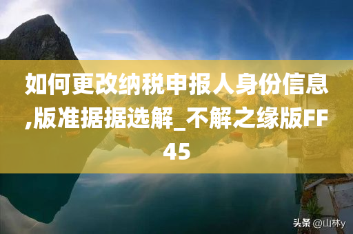 如何更改纳税申报人身份信息,版准据据选解_不解之缘版FF45