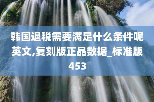 韩国退税需要满足什么条件呢英文,复刻版正品数据_标准版453