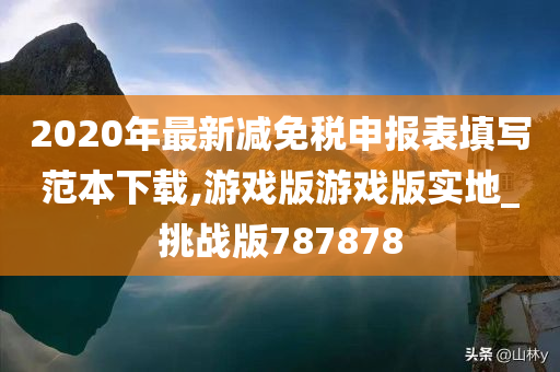 2020年最新减免税申报表填写范本下载,游戏版游戏版实地_挑战版787878